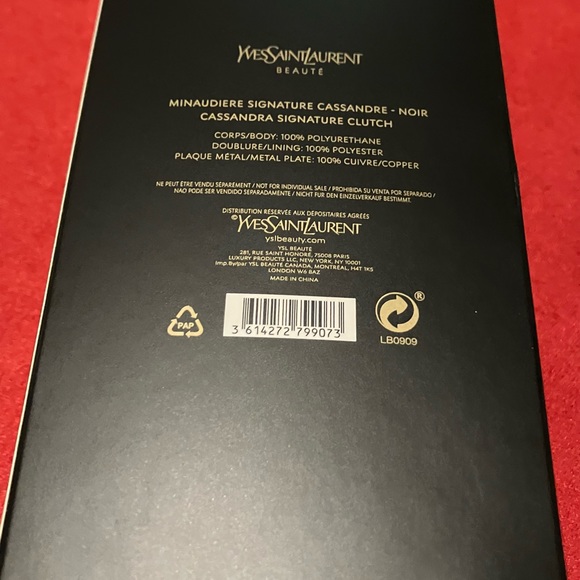 New YSL Beaute Black Mini Hard Clutch - Picture 4 of 7